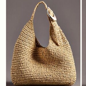 The Love Knot Slouchy Bag: Mini Buckle Raffia Edition